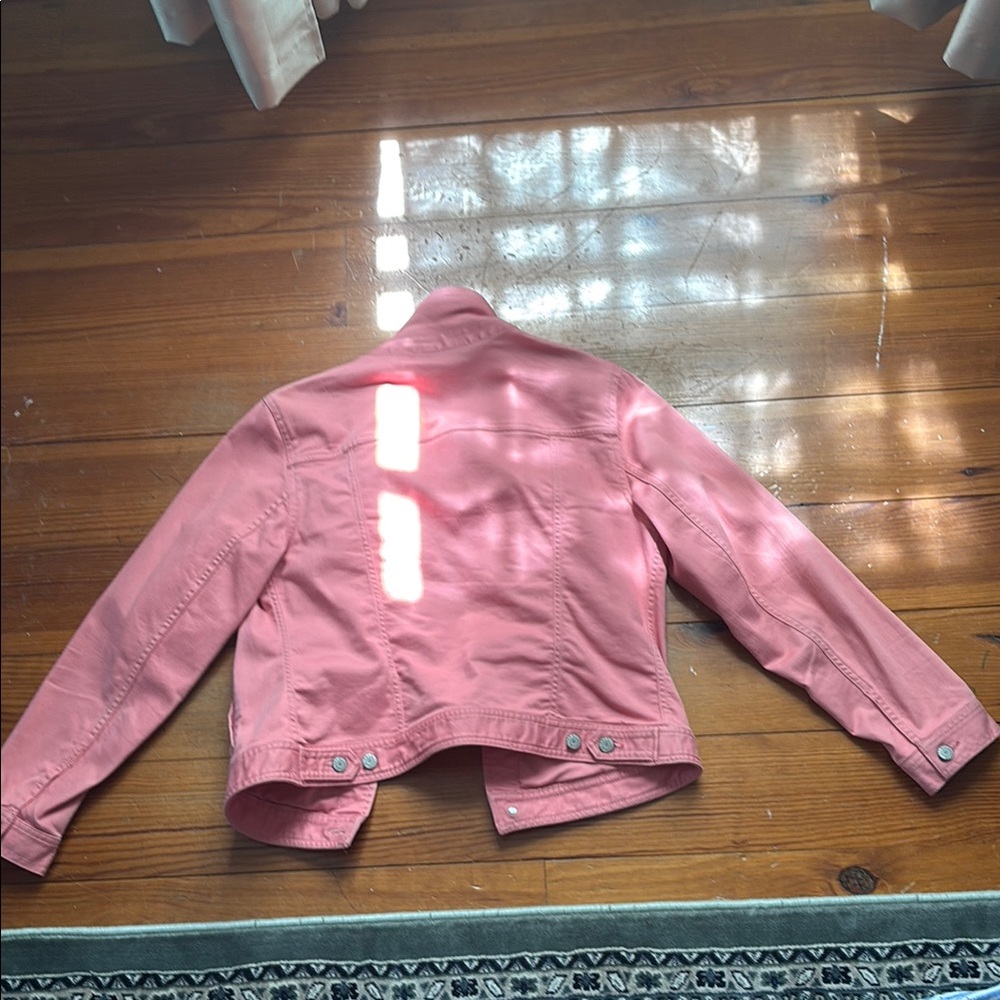 Talbots Pink Jean Jacket Soft Casual Fabric